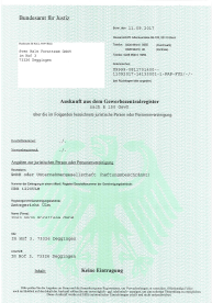 Gewerberegisterzentralauszug